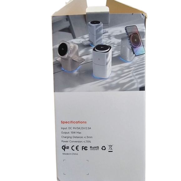 NEW! YWZ Qi2 3 in 1 Black Magnetic Wireless Charger 15W - Picture 11 of 13